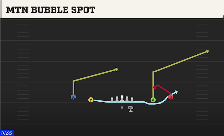 MTN BUBBLE SPOT play diagram College Football 27