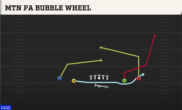 MTN PA BUBBLE WHEEL play diagram College Football 27