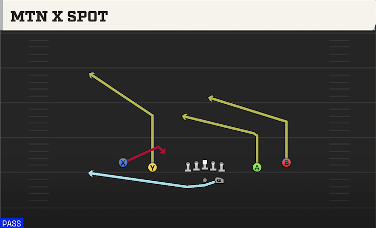 MTN X SPOT play diagram College Football 27