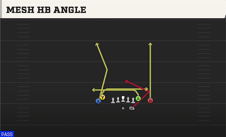 MESH HB ANGLE play diagram College Football 27