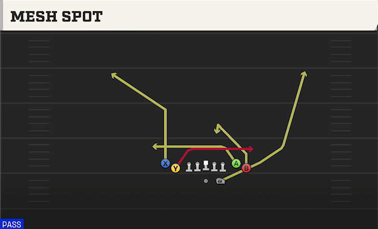 MESH SPOT play diagram College Football 27