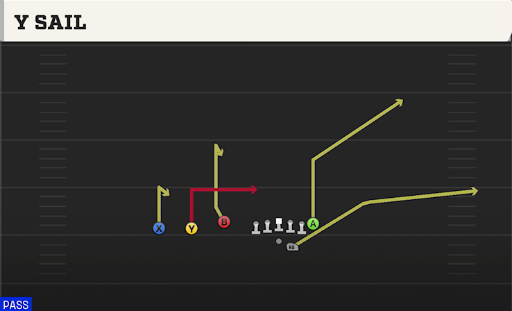 Y SAIL play diagram College Football 27