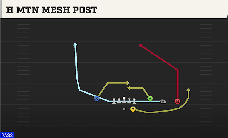 H MTN MESH POST play diagram College Football 27