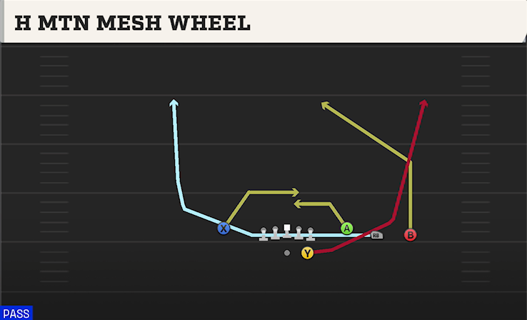 H MTN MESH WHEEL play diagram College Football 27