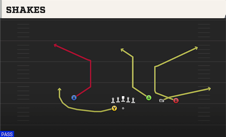SHAKES play diagram College Football 27