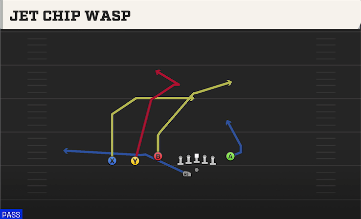 JET CHIP WASP play diagram College Football 27
