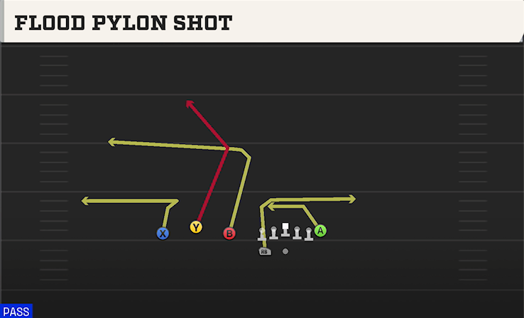 FLOOD PYLON SHOT play diagram College Football 27