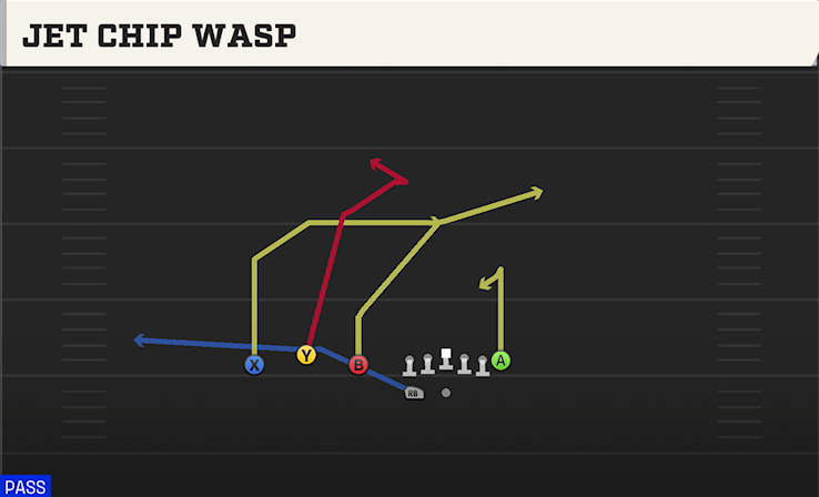 JET CHIP WASP play diagram College Football 27