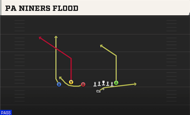 PA NINERS FLOOD play diagram College Football 27
