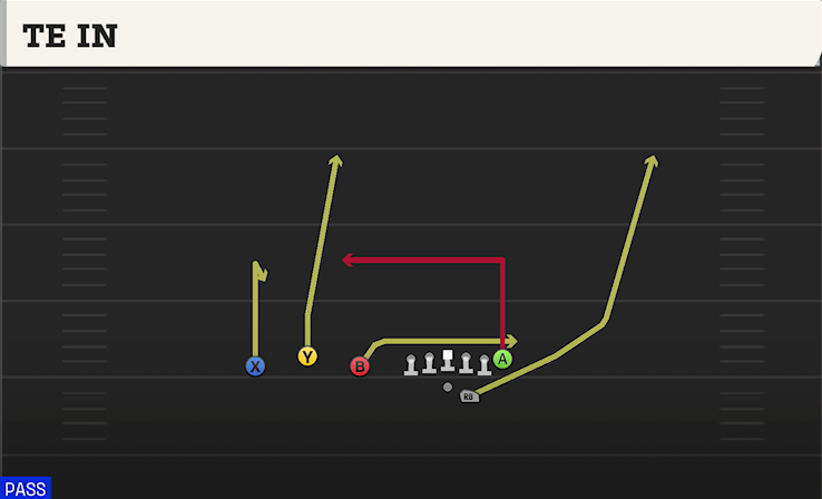 TE IN play diagram College Football 27