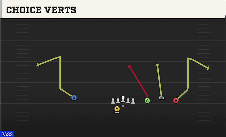 CHOICE VERTS play diagram College Football 27