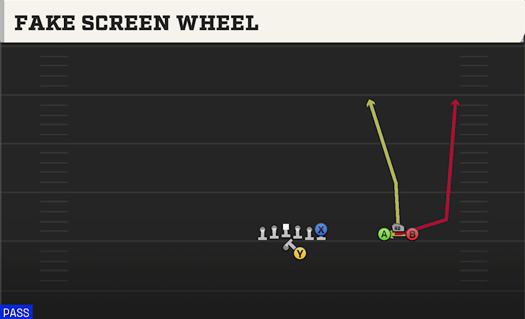 FAKE SCREEN WHEEL play diagram College Football 27