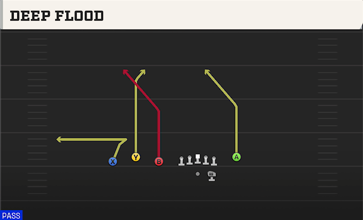 DEEP FLOOD play diagram College Football 27