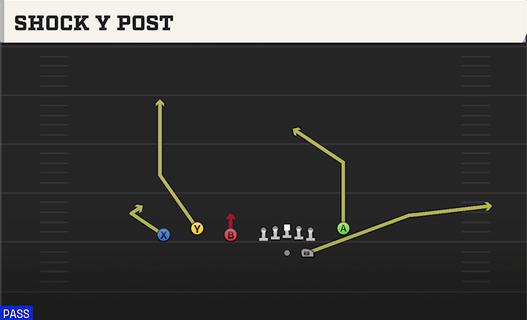 SHOCK Y POST play diagram College Football 27
