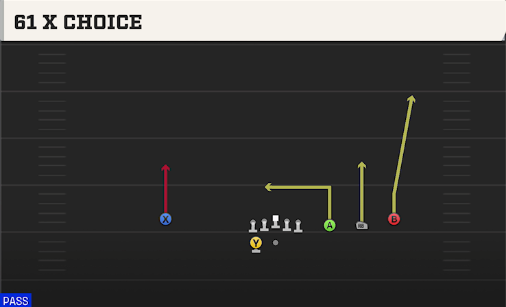 61 X CHOICE play diagram College Football 27