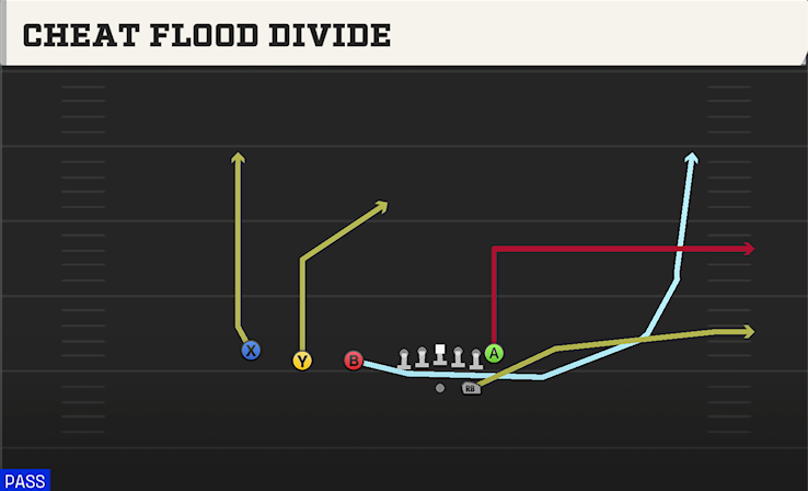 CHEAT FLOOD DIVIDE play diagram College Football 27