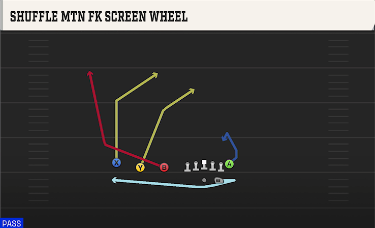SHUFFLE MTN FK SCREEN WHEEL play diagram College Football 27