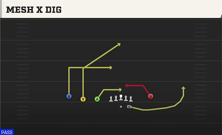 MESH X DIG play diagram College Football 27