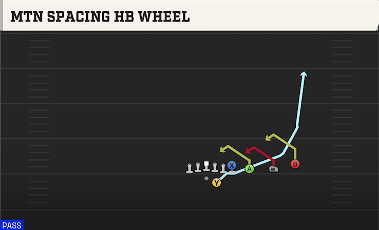 MTN SPACING HB WHEEL play diagram College Football 27