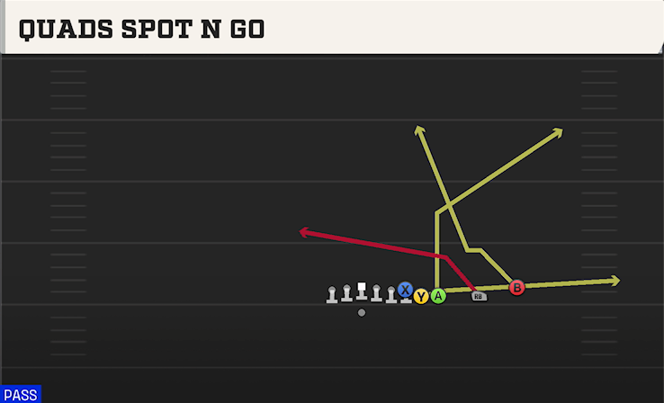 QUADS SPOT N GO play diagram College Football 27