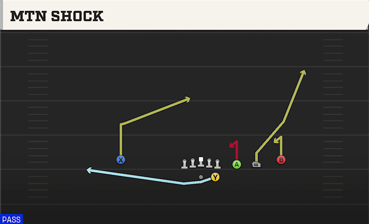MTN SHOCK play diagram College Football 27