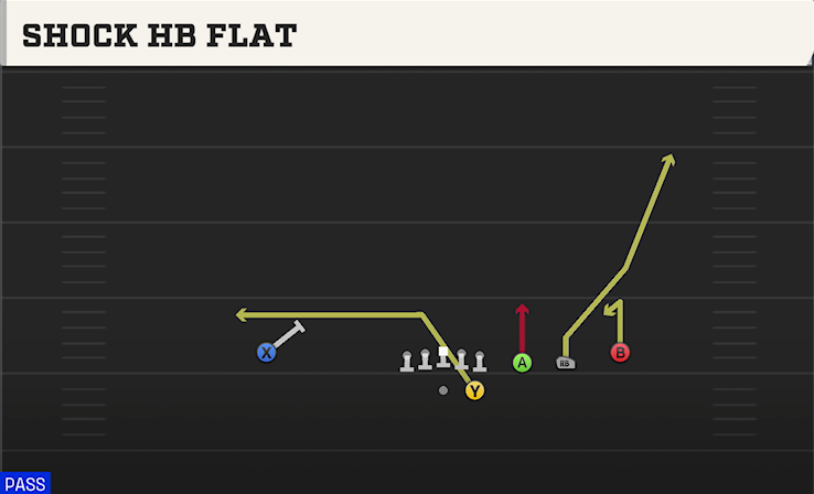 SHOCK HB FLAT play diagram College Football 27