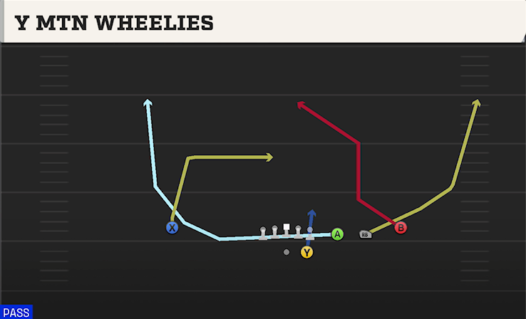 Y MTN WHEELIES play diagram College Football 27