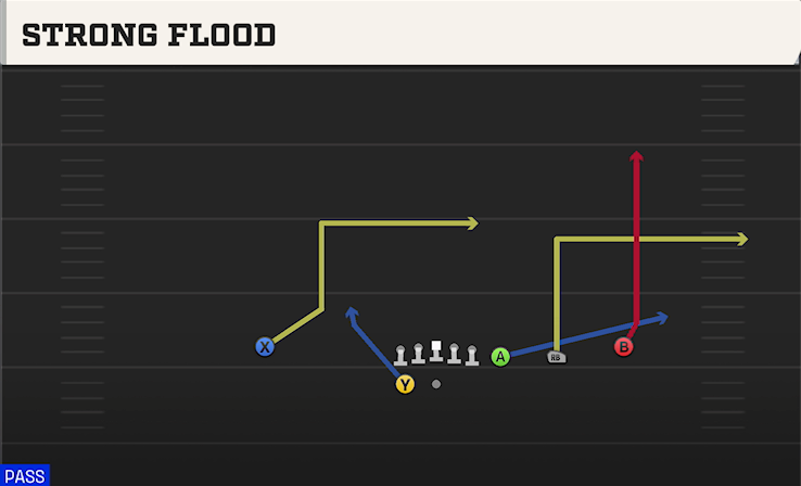 STRONG FLOOD play diagram College Football 27