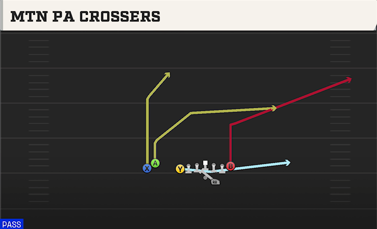 MTN PA CROSSERS play diagram College Football 27