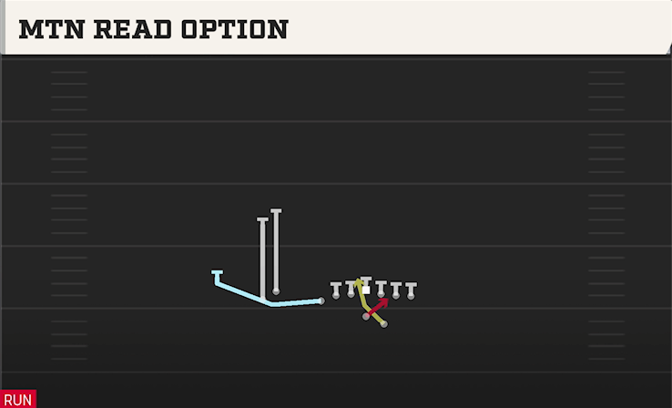 MTN READ OPTION play diagram College Football 27