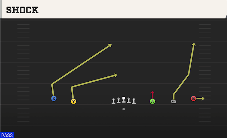 SHOCK play diagram College Football 27