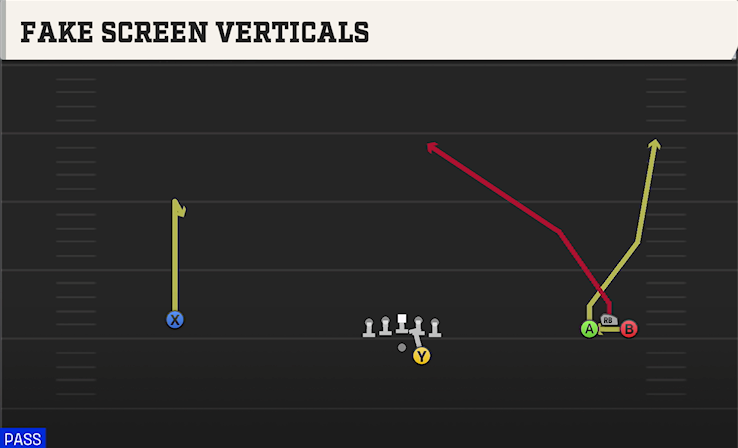 FAKE SCREEN VERTICALS play diagram College Football 27