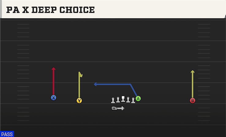 PA X DEEP CHOICE play diagram College Football 27