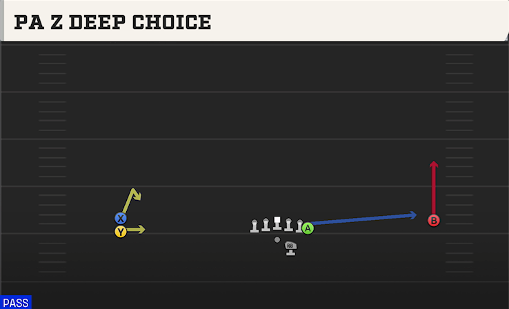 PA Z DEEP CHOICE play diagram College Football 27