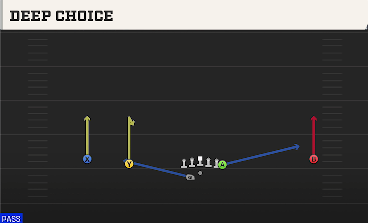 DEEP CHOICE play diagram College Football 27