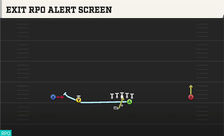 EXIT RPO ALERT SCREEN play diagram College Football 27