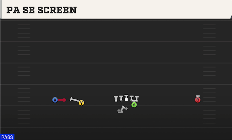 PA SE SCREEN play diagram College Football 27
