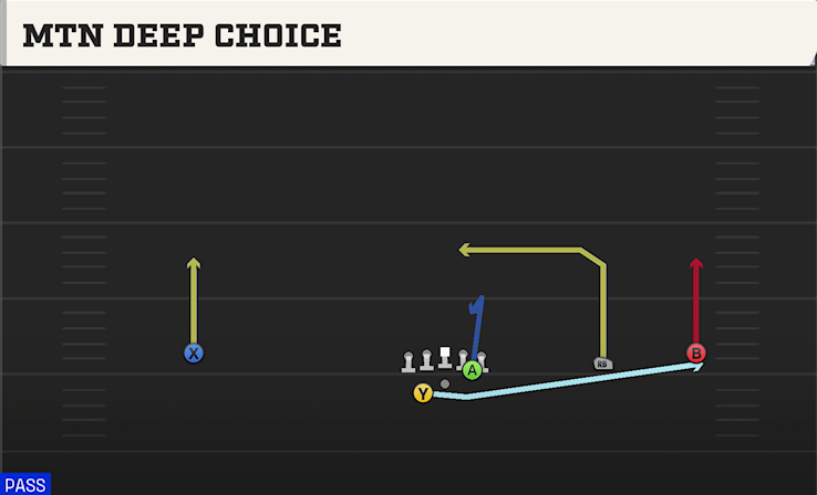 MTN DEEP CHOICE play diagram College Football 27