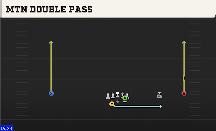MTN DOUBLE PASS play diagram College Football 27