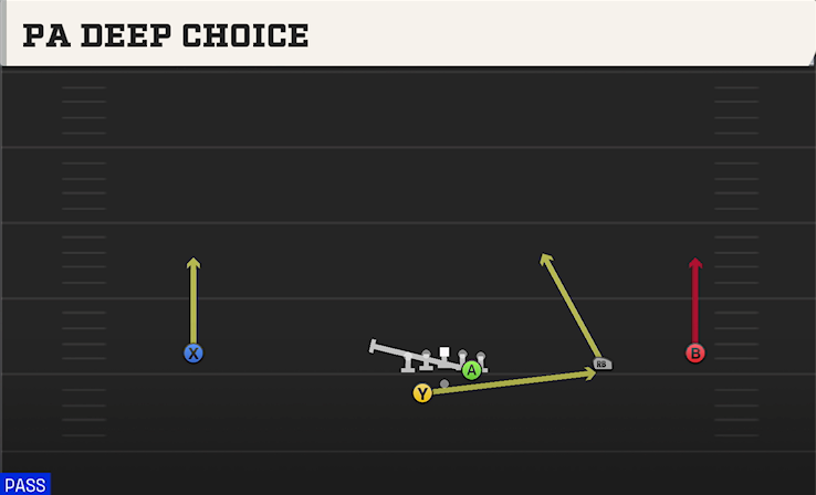 PA DEEP CHOICE play diagram College Football 27