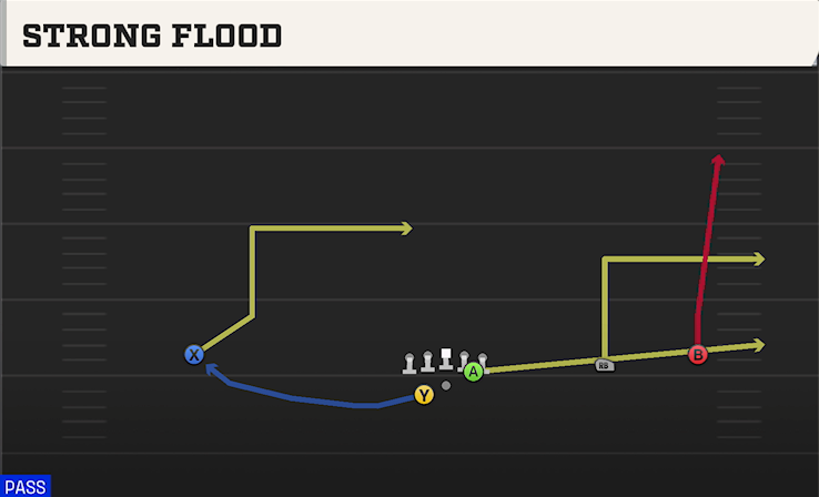 STRONG FLOOD play diagram College Football 27