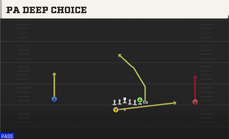 PA DEEP CHOICE play diagram College Football 27