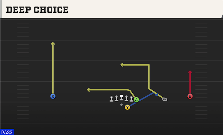 DEEP CHOICE play diagram College Football 27