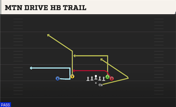MTN DRIVE HB TRAIL play diagram College Football 27