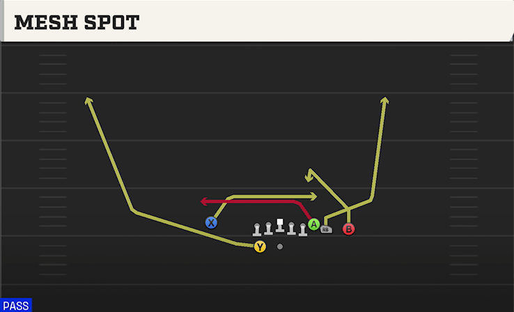 MESH SPOT play diagram College Football 27