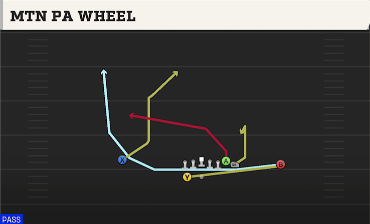 MTN PA WHEEL play diagram College Football 27