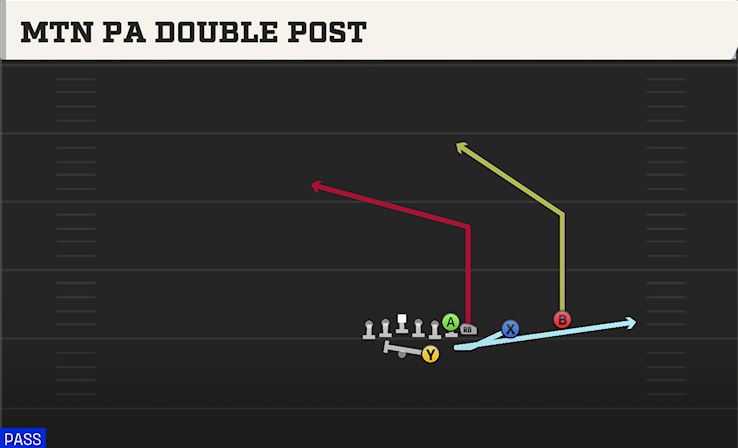 MTN PA DOUBLE POST play diagram College Football 27