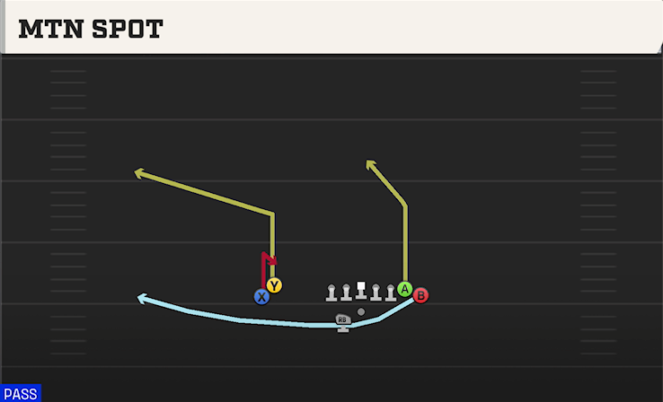 MTN SPOT play diagram College Football 27