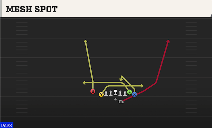 MESH SPOT play diagram College Football 27