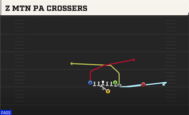 Z MTN PA CROSSERS play diagram College Football 27